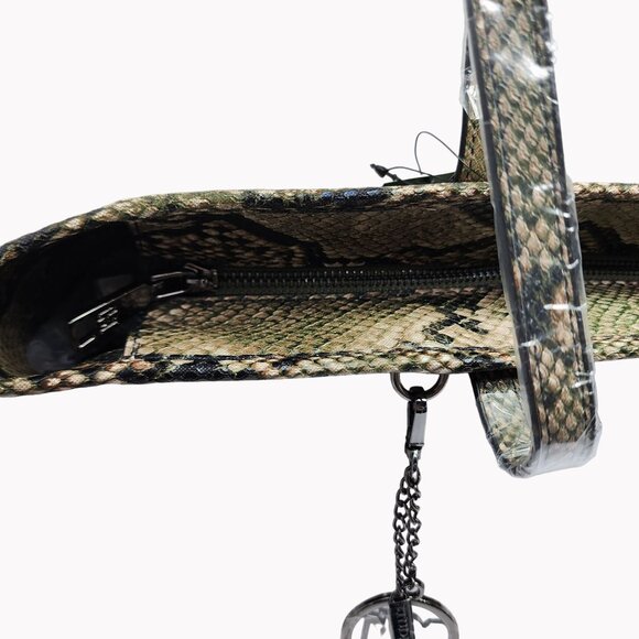 Badgley Mischka Studio Vegan Leather Tote Snake Print Mixed Colors MSRP $129 - Picture 3 of 9